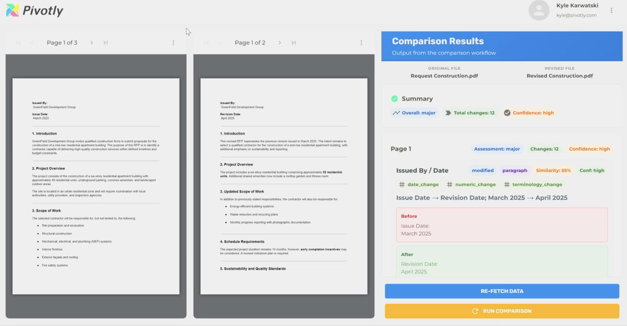 Software Comparison Document Document Comparison Software & Contract Revision Control