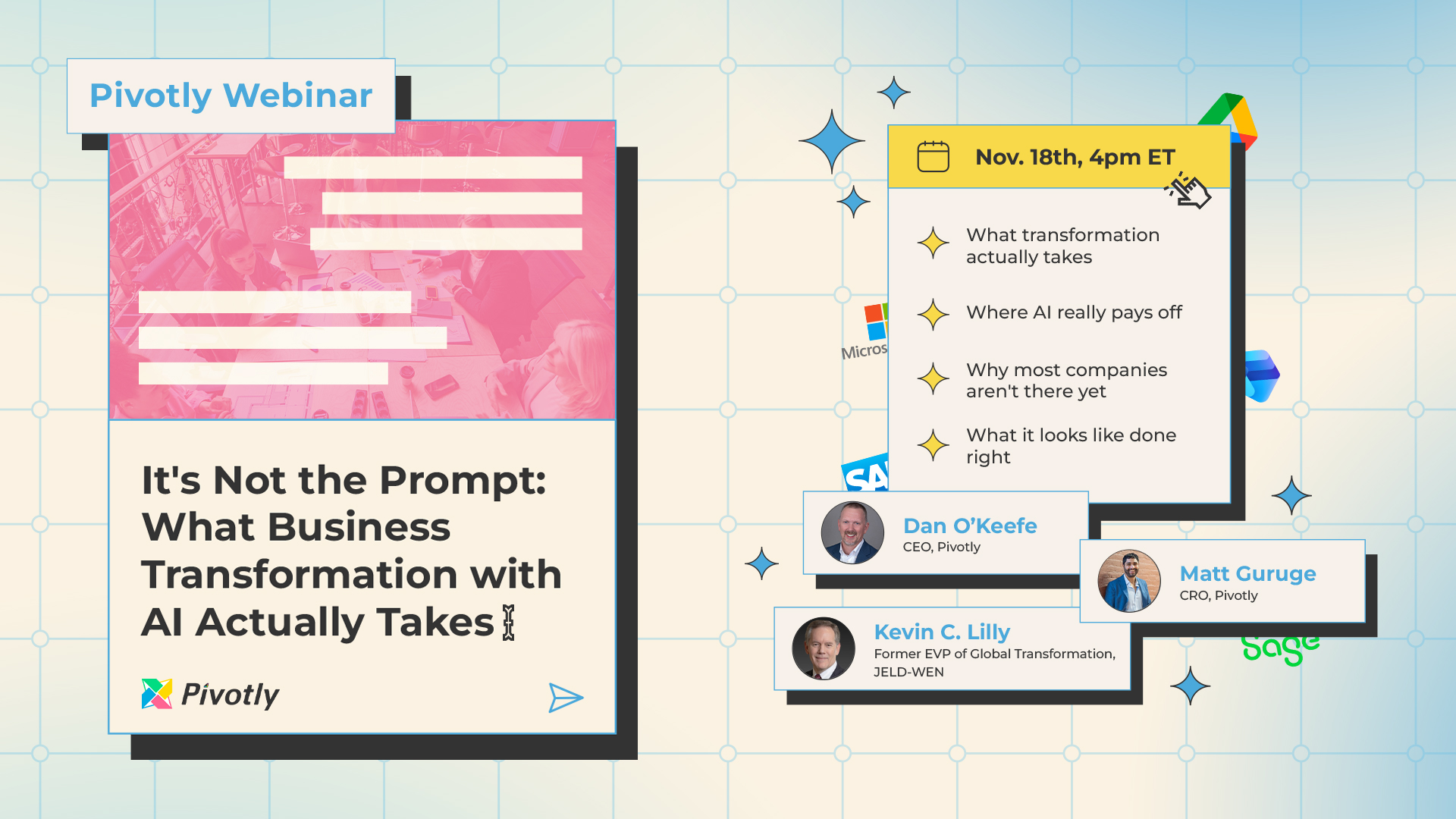 It's Not the Prompt: What Business Transformation with AI Actually Takes. Wednesday Nov 18, 4 PM ET.